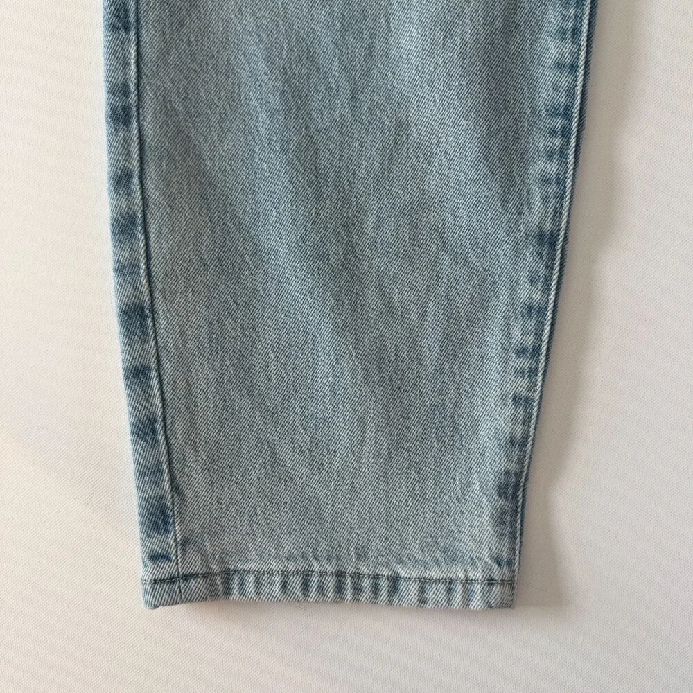 Good American Mom Jeans Women's Sz 10 / 30 High Waist Distressed Light Wash Blue - Picture 8 of 16